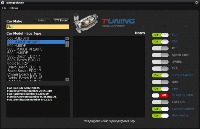 Tuning Solution Multi Function Software